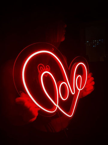 Néon LOVE graffiti, lampe décorative LED Amour