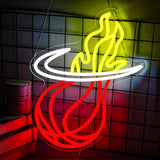 Néon LED Miami Heat – Décoration Murale USB pour Passionnés de Basketball