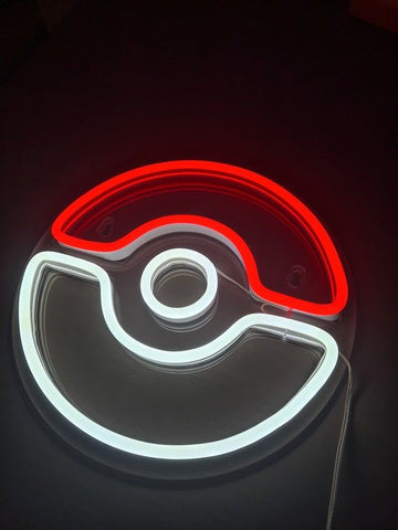 Néon Pokeball, lampe décorative LED inspirée de l'univers Pokémon
