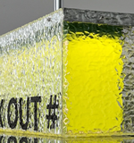Caisson Lumineux avec Texture Finition "Givrée" pour Réception, Hall, Hôtel, Restaurant