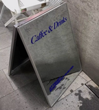 Chevalet Stop-Trottoir Finition Miroir À Personnaliser - VPL02