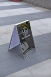 Chevalet Stop-Trottoir Finition Miroir À Personnaliser - VPL02