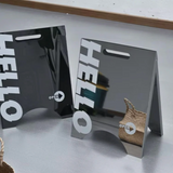 Chevalet Personnalisable, Stop Trottoir Pliable, Finition miroir et Double face - MCST-01