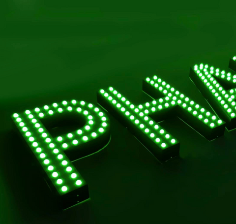 Lettres Lumineuses LED Point à Point pour Pharmacie, Commerce... Devis gratuit.