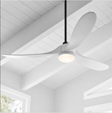 Ventilateur Plafond DC Réversible Silencieux en Bois Avec ou Sans Lumière, Télécommande - EXQUIO®