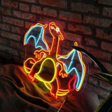 Néon LED Pokémon Dracaufeu – Décoration murale USB Charizard pour fans Pokémon