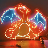 Néon LED Pokémon Dracaufeu – Décoration murale USB Charizard pour fans Pokémon