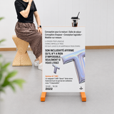 Présentoir Stop Trottoir Double Face Sur Mesure — Rack d'Exposition Sol au Plafond