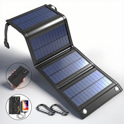Panneau Solaire Pliable 100W – Chargeur Portable USB pour Randonnée & Camping