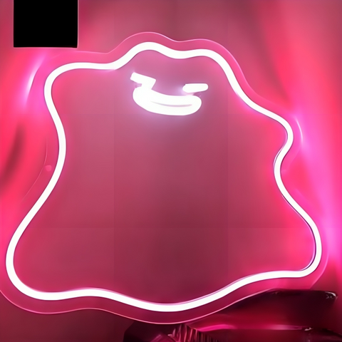Néon LED Pokémon Métamorph (Ditto) – Décoration Murale USB Anime Fan Room