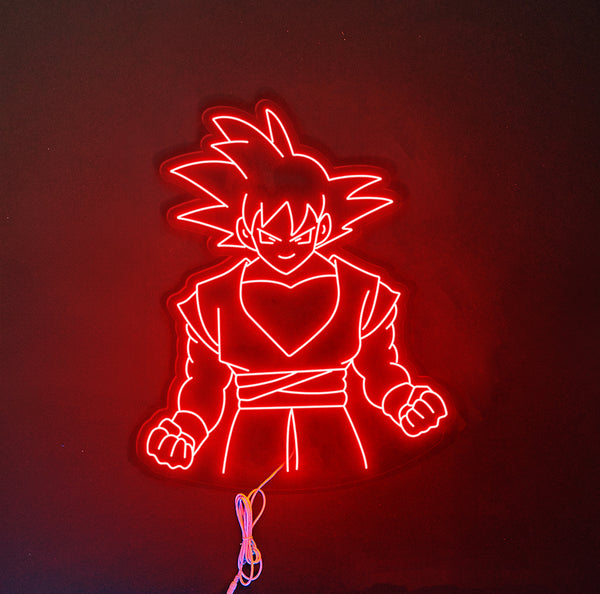 Néon LED Goku Dragon Ball – Néon Manga USB Décoration Murale Anime