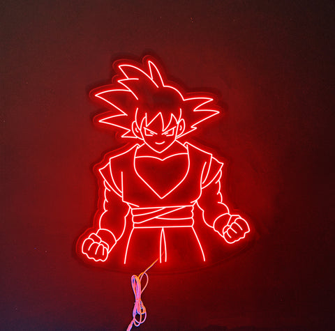 Néon LED Goku Dragon Ball – Néon Manga USB Décoration Murale Anime