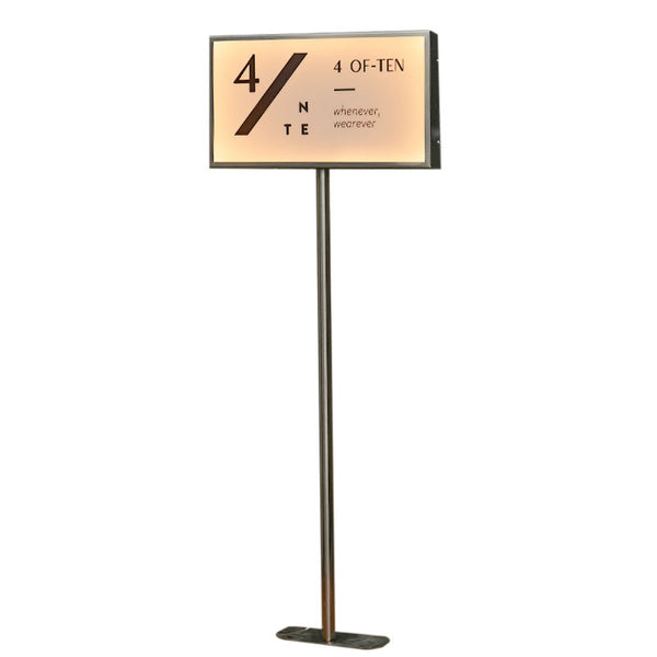 Stop trottoir lumineux vertical double face et rechargeable LED - STPV02