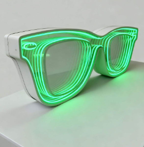 Enseigne Drapeau Lumineuse Miroir Infini pour Opticien 95 cm