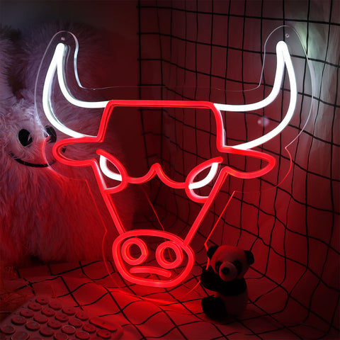 Néon LED Chicago Bulls – Décoration Murale USB pour Fans de Basketball