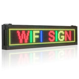 Enseigne Programmable pour Message Défilant 104 cm, Étanche P10 RGB LED, WiFi et USB