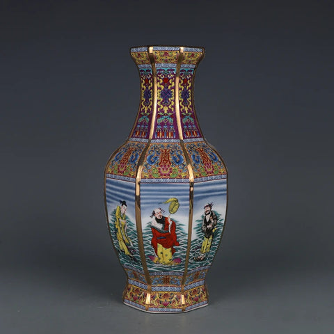 Vase octogonal aux couleurs pastel - La pièce maîtresse de votre intérieur