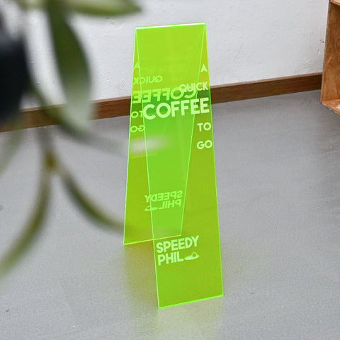 Colorful, Transparent and Original A-Frame Sign, Customizable Sidewalk 70x25 cm - THICK001