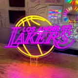 Néon LED Los Angeles Lakers – Décoration Murale USB pour fans de Basketball