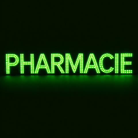 Lettres Lumineuses LED Point à Point pour Pharmacie, Commerce... Devis gratuit.