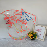 Néon LED Pokémon Dracaufeu – Décoration murale USB Charizard pour fans Pokémon