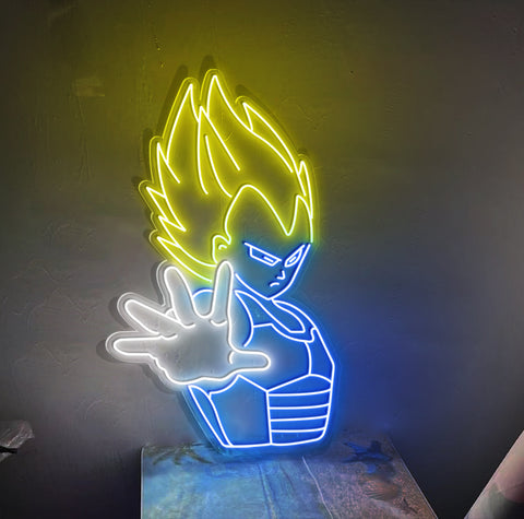 Néon LED Vegeta Dragon Ball – Néon Manga USB Décoration Murale Anime HD