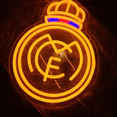 Néon LED Real Madrid Iconique – Décoration Murale USB Football Fan Gaming