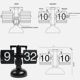 Horloge de bureau rétro à rabat – Design mécanique vintage et élégant