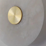 Applique Murale Marbre & Cuivre LED — Design Circulaire Nordique et Luxe pour Salon, Chambre & Entrée
