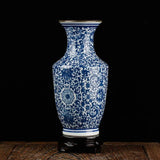 Vase en Porcelaine Bleue et Blanche - Décoration Élégante pour Maison et Bureau
