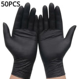 Gants en nitrile noirs jetables – Lot de 20/50/100 pièces – Taille S/M/L/XL – Résistants et imperméables