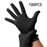Gants en nitrile noirs jetables – Lot de 20/50/100 pièces – Taille S/M/L/XL – Résistants et imperméables