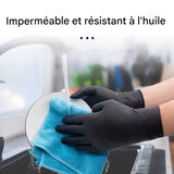 Gants en nitrile noirs jetables – Lot de 20/50/100 pièces – Taille S/M/L/XL – Résistants et imperméables