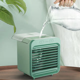 Mini climatiseur portable USB rechargeable 3 vitesses, ventilateur de bureau