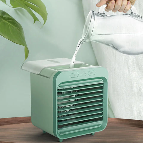 Mini climatiseur portable USB rechargeable 3 vitesses, ventilateur de bureau