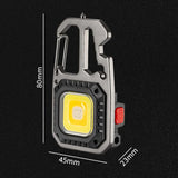 Lampe Torche LED Compacte Rechargeable - 6 Modes d'Éclairage - USB-C - Porte-clés Étanche