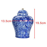Vase Chinois en Céramique Bleue et Blanche