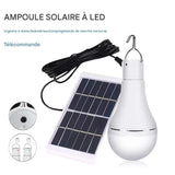 LED Lampe Solaire Extérieure Étanche - Ampoule Portable avec Télécommande - IP65