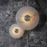 Applique Murale Marbre & Cuivre LED — Design Circulaire Nordique et Luxe pour Salon, Chambre & Entrée