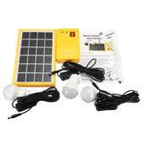 Kit d'Éclairage Solaire de Secours 25W - 3 Ampoules LED pour Camping et Urgences