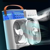 Ventilateur Portable Pliable USB 7 couleurs avec Anse - MANOLIA