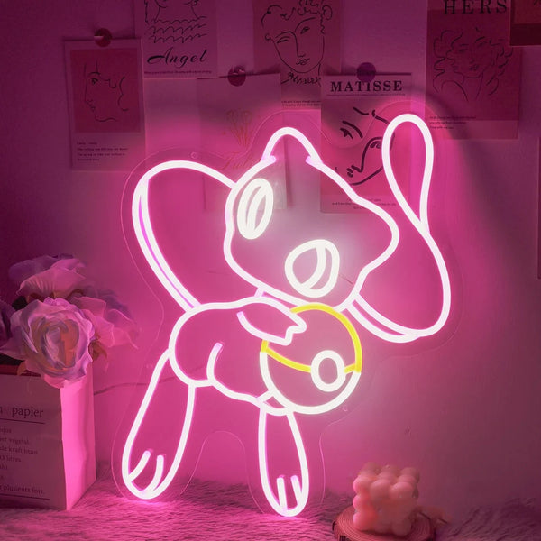 Néon Mew, néon décoratif Pokémon LED