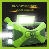 Radio d’urgence solaire 10000mAh – AM/FM/NOAA, lampe LED, chargeur USB