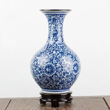 Vase en Porcelaine Bleue et Blanche - Décoration Élégante pour Maison et Bureau