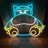 Néon LED Pokémon Ronflex – Décoration Murale USB pour Chambre de fan Pokémon