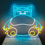 Néon LED Pokémon Ronflex – Décoration Murale USB pour Chambre de fan Pokémon
