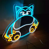 Néon LED Pokémon Ronflex – Décoration Murale USB pour Chambre de fan Pokémon