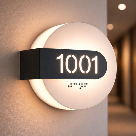 Numéros Lumineux Personnalisés Ronds pour Hôtel, Maison - NL02