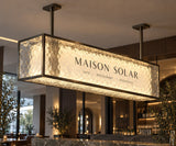 Caisson Lumineux Suspendu avec Texture "Givrée" pour Réception, Hall, Hôtel, Restaurant