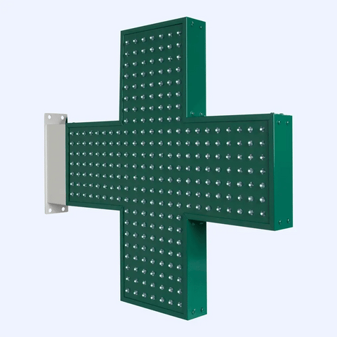 Croix de Pharmacie Simple et Double Face, Étanche avec Télécommande